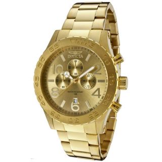 Invicta 1270 Mens Specialty Gold Plated Stainless Steel Gold Tone