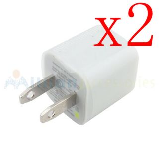 2X USB AC Power Adapter Wall Charger Plug for Apple iPhone 4 4S iPod