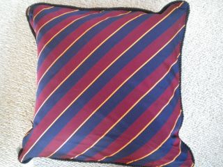 New Ralph Lauren Poets Society Silk Stripe Toss Pillow Necktie