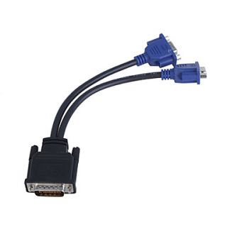 USD $ 9.59   59 pin DVI to 15 pin VGA cable,