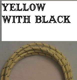 Feet 10 Gauge Primary Cloth Wire Yellow with Black