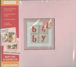Baby Girl Newborn Scrapbook Album 20 Pre Designed Pages 8