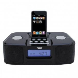 iPod Charging Speaker System Docking Station Alarm Clock Radio Remote