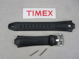 Timex Ironman Watch Band Strap Mens 18mm Black Rubber T5K100 T5C661