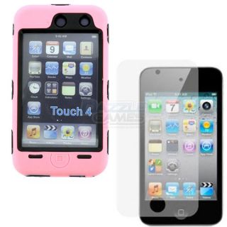 For iPod Touch 4 4G 4th Gen Protector Deluxe Pink Hard Silicone Skin
