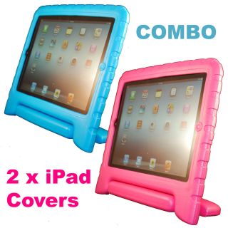 iPad Covers for Children Foam Rubber w Handle Stand Screen Protector
