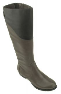 ISAAC MIZRAHI LIVE Women Shoes Beth Leather Boots 6 5 Grey Black New