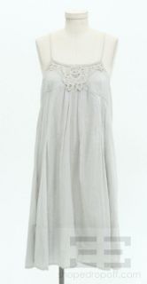 Isabel Marant Grey Silk Cotton Lace Sleeveless Dress Size 1