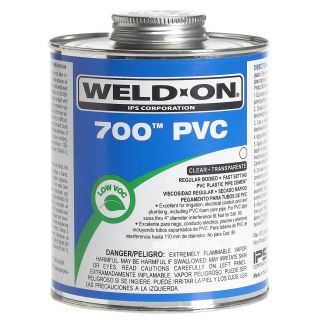 IPS Weldon 10082 IPS Corporation 1 4 Pint Clear 700 PVC Cement