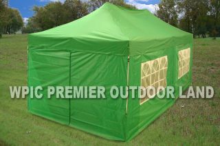 10x20 Pop Up 6 Wall Canopy Party Tent Gazebo Set EZ Green