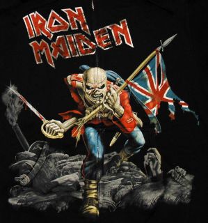 Iron Maiden The Trooper Album Cover Zip Up Adult Hoodie Hooded