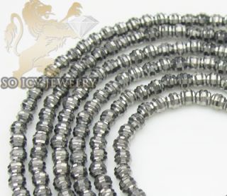 14k Black Gold Italian Bead Ball Chain Necklace Ladies