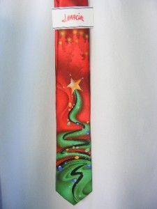 RARE Jerry Garcia Trees 58 Christmas Star Lights Holiday Tie Only 1 on