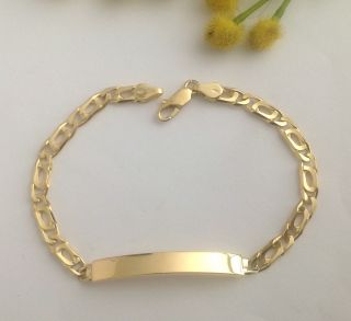 Mens 18kt Solid Gold Italian Link Bracelet 14 5 Grams