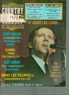 Jerry Lee Lewis 1972 Country Song Roundup Magazine