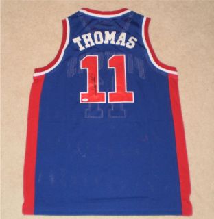 ISIAH THOMAS AUTOGRAPHED SIGNED DETROIT PISTONS M N 11 JERSEY MITCHELL