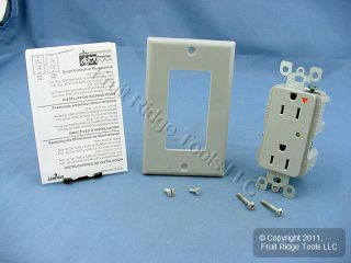 Leviton Gray Isolated Ground Surge Receptacle Outlet