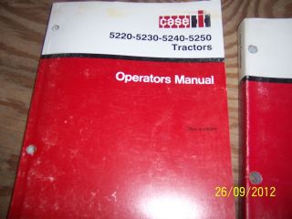 Case 5220 5230 5240 5250 Tractors Operators Manual
