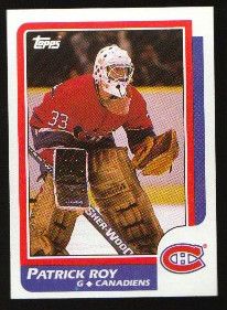 1986 87 53 Patrick Roy Topps Rookie Canadians