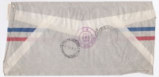 Italy Chiavaria to US 1953 Registered Airmail Cover