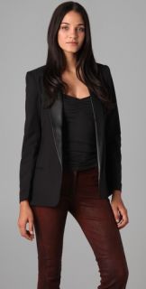 BB Dakota Ellis Blazer with Leather Collar