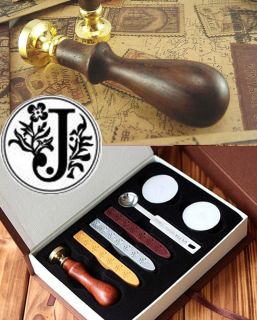  Initial Sealing Wax Seal Stamp Luxury Gift Package Letter J