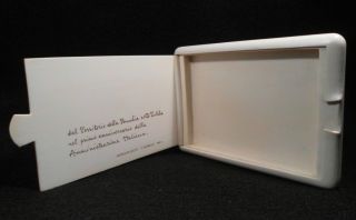 1951 ITALIAN SOMALIA AFRICA FAUX IVORY CIGARETTE CARD CASE HAND CARVED