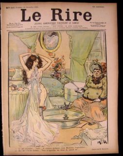 Le Rire 1898 Dec 31 Art by M Radiguet J Depaquit Vintage Antique Issue