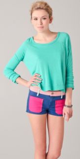 SUNDRY Vintage Cropped Pullover