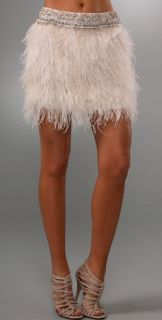 ADAM Ostrich Feather Skirt with Beaded Waist