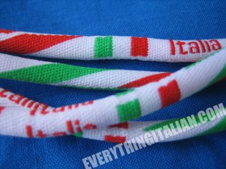 Italian Flag Shoelaces Pair Italy Italia