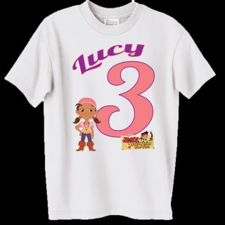  and The Neverland Pirates Izzy Girls White T Shirt All Sizes