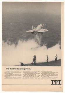 1967 US Carrier Plane ITT Washington Moscow Hot Line Ad