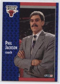 1991 92 Fleer 28 Phil Jackson Coach Lakers Bulls HOF