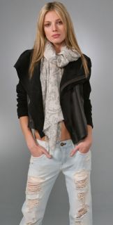 Veda Max Silk & Leather Jacket