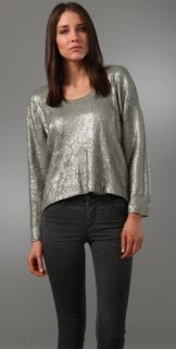 Cut25 by Yigal Azrouel Sequin Long Sleeve Top