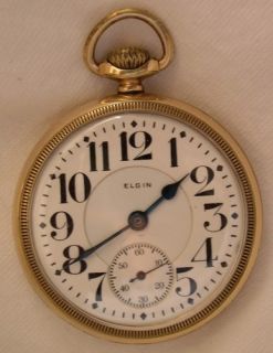 Antique Elgin B w Raymond 21 J 16sz Pocket Watch C1932