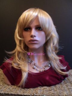New Womens Wig Long Blonde Straight Face FRAMING Layers Texture Flip