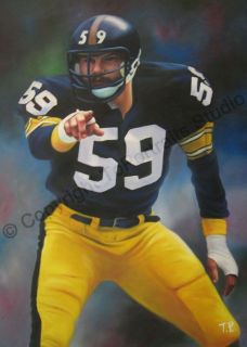 Jack Ham Pittsburgh Steelers Poster Canvas Oil Painting