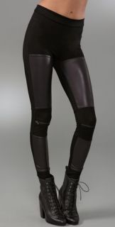 Kill City Zipper Leggings with Faux Leather