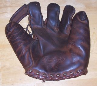 Vintage Rawlings Leather G300 Baseball Glove Jack Kramer