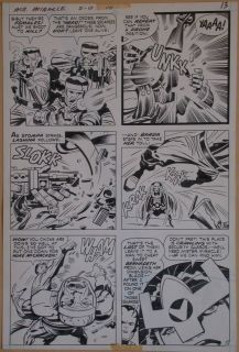 Jack Kirby Original Art 1972 Mr Miracle 10 Action Page Featuring Barda
