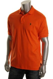 Ralph Lauren New Orange Short Sleeve Knit Polo Shirt L BHFO