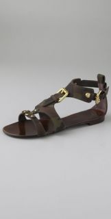 Giuseppe Zanotti Camouflage T Sandals with Buckle