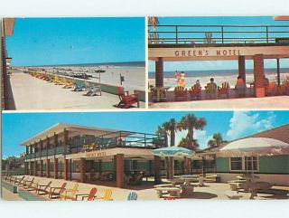  Pre 1980 Greens Motel Jacksonville Beach Florida FL U3335