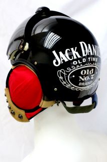 Jack Daniels Black Air Jet Helicopter Pilot Fighter Helmet