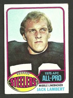1976 Topps Jack Lambert RC 220 Pittsburgh Steelers