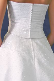 NEW Jacqui Strapless 2 Piece Wedding Dress Gown Size 18 White   Brand