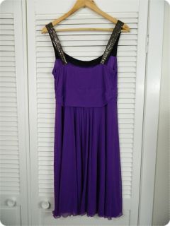 New Jacqui E BNWT Womens Purple Dress Sz M or 12 RRP$139 95