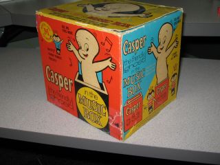  Friendly Ghost Mattel 1959 musical tin windup cartoon jack in the box